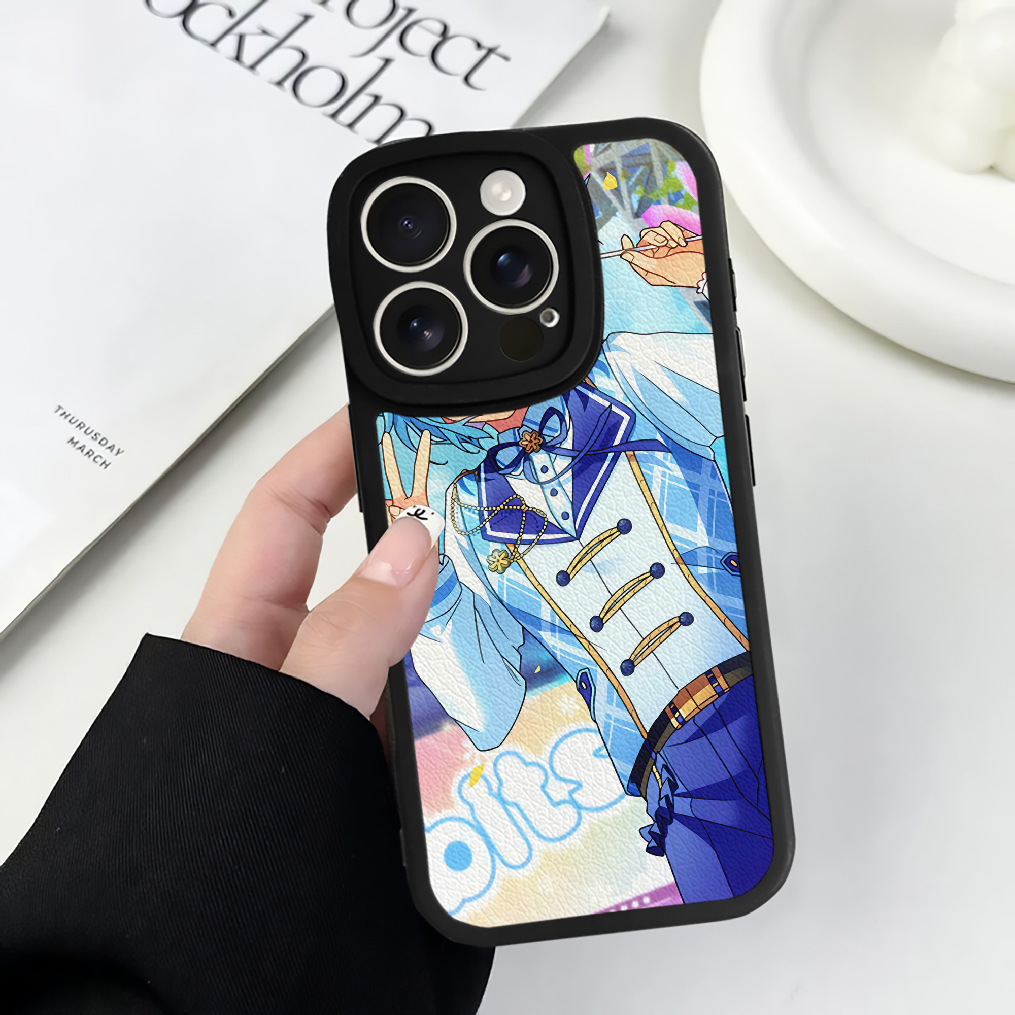 （画像用） あんさんぶるスターズ! Ensemble Stars 【iPhone 16シリーズ対応】シリコンスマホケース（レザー調） 材質：シリコン